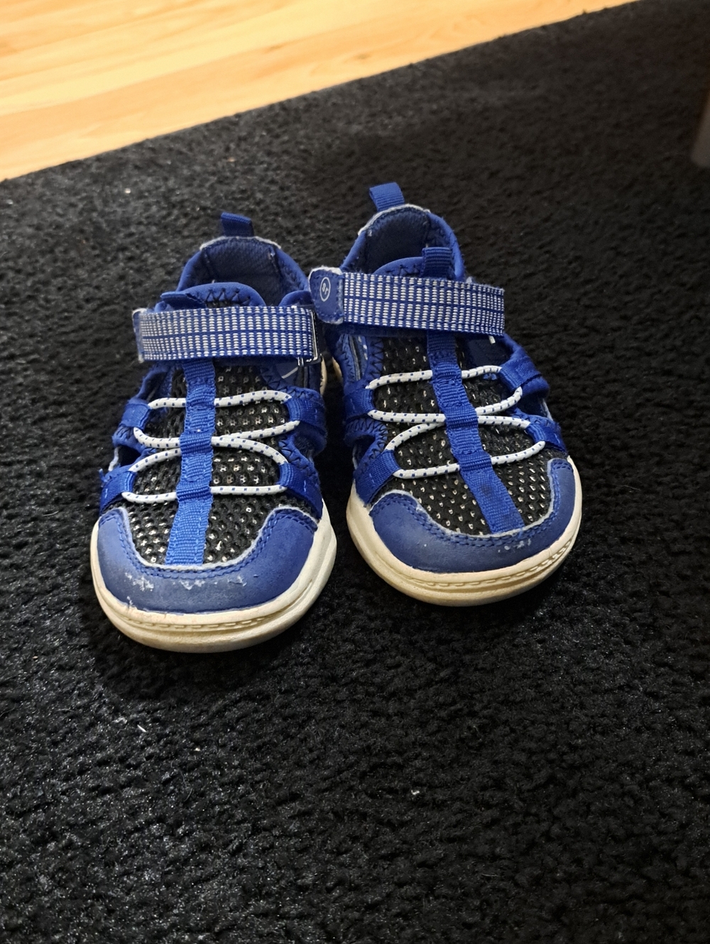 Kids Blue Active Sandal Sneakers - Comfortable Play Shoes Size 7m
